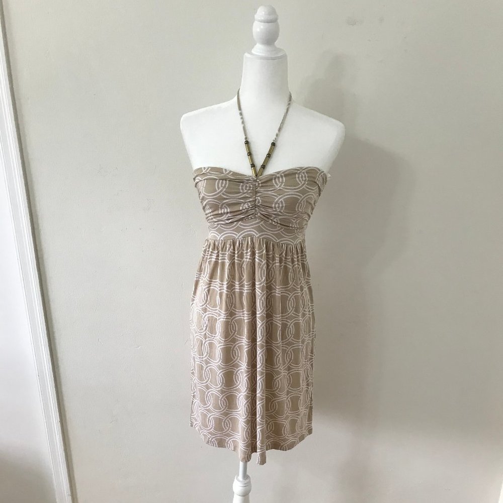 Tart Halter Printed Mini Dress With Bead Detail